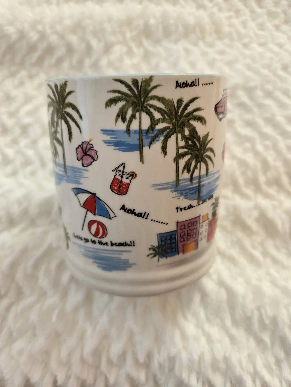 Grace Teaware ALOHA Mug, "Let's Go To The Beach" - Picture 2 of 9